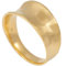 Pernille Corydon Damen Ring Gold Saga gehämmerte Oberfläche breiter Damenring mit Vertiefung Matt 925 Silber vergoldet - Größe 52 - R411g-52