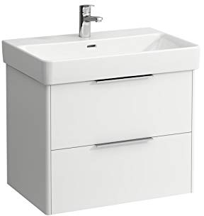 Laufen Base Waschtischunterschrank, 2 Schubladen, für Waschtisch 810967, Farbe: Snow (weiß matt)
