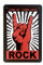 DiiliHiiri Rock on - Rock 'n' Roll - Heavy metal - Headbanging - Blechschild Vintage Dekoration A4 Antik Metall Retro (Rock)