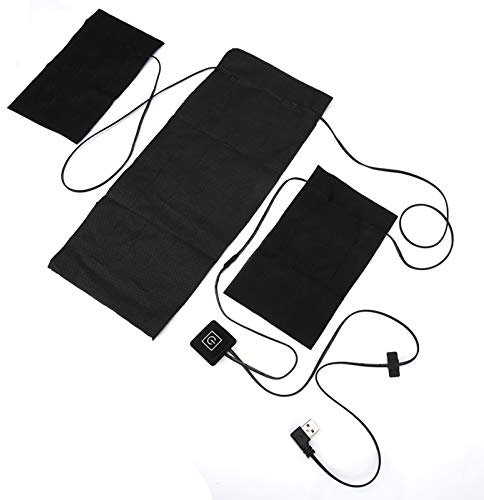Keenso Elektrisches Heizkissen, 5V 2A 3 in 1 Smart Temperature Adjustable USB Wiederaufladbares elektrisches Heizkissen Elektrisches Stoffheizkissen Winter Warm Body Heizkissen Wandern und Camping