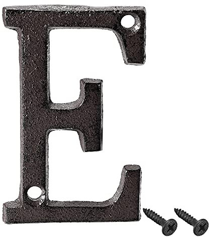 sourcing map House Letter, 3 Inch Cast Iron Letter E for Home Hotel Mailbox Address Sign