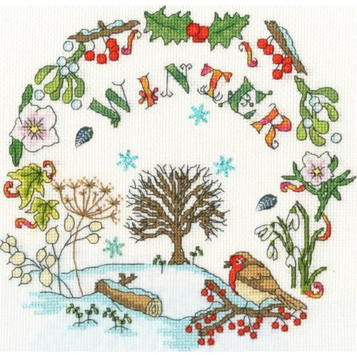 Bothy Threads Kreuzstich Set mit Zählmuster Winterzeit,