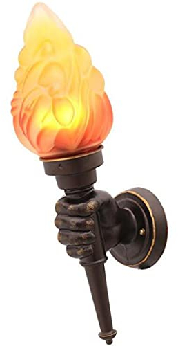 LED Fackel Wandlampe Flammen Lampe Retro Wandleuchte Außen Innen Wandbeleuchtung für Wohnzimmer Schlafzimmer Esszimmer Loft Landhaus Korridor Garten Terrasse Treppenhaus Flur Deko-Beleuchtung