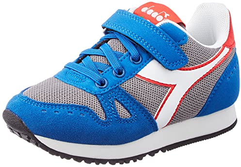 Diadora Simple Run Ps, Scarpe da ginnastica, Unisex - Bambini e ragazzi, Blu Bianco, 32 EU