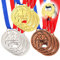 Flacher Flaschenöffner, Medaillenform, Gewinner-Auszeichnung, Metall, Wein, Bieröffner, Gold, Silber, Kupfer, Medaille, Olympische Trophäe, Öffner mit Halsband, für Bar, Barkeeper, Party, 9 Stück