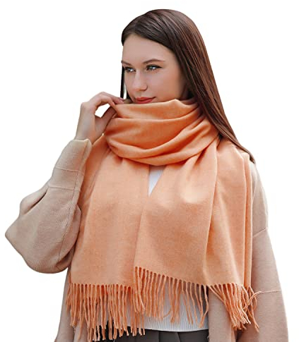 MASADA Damen Winterschal warmer und weicher Schal - Apricot