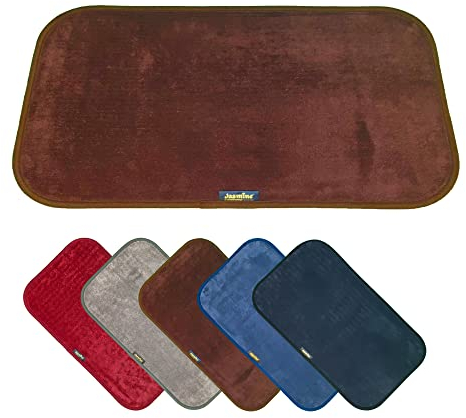 JASMINE IL TAPPETO MAGICO Assorbente Antiscivolo per Bagno, Doccia e Cucina in morbida Microfibra ideale anche come Tappeto per Ingresso o Zerbino, lavabile in Lavatrice (40_x_70_cm, Marrone)