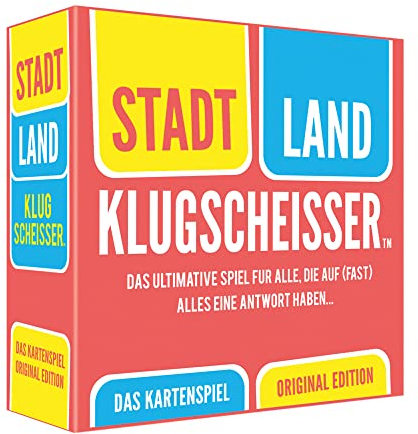 Kylskapspoesi KYL43034 - Stadt Land Klugscheisser – Kartenspiel, Rot, Gelb, Blau