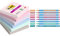 Post-it Super Sticky Notes Soulful Collection, Packung mit 6 Blöcken, 90 Blatt pro Block, 76 mm x 76 mm & Schneider 152289 Slider Edge Pastell XB Kugelschreiber (Dreikant-Stifte mit Strichbreite XB)