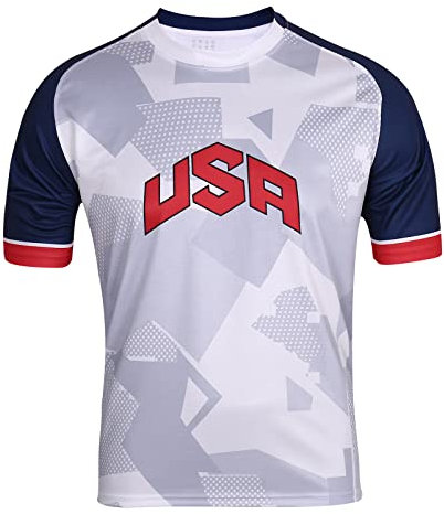 SINLEISI 2022 World Cup/ 2024 Copa America Fan Soccer Jersey - Argentina, Brazil, Mexico & USA, Usa, XL