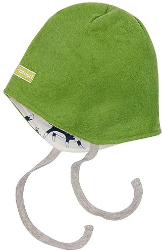 loud + proud Unisex Baby Lt1 Fleece, GOTS Zertifiziert Beanie-Mütze, Grass, 36-38 EU