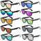 FSMILING 10 Stück Neon Sonnenbrillen Set Unisex Bunt 80er Sonnenbrille Verspiegelt Für Herren Damen