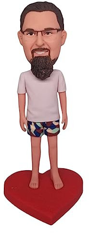 mydedor Individuelle Wackelkopf-Figur, personalisierte Schwimmmann-Puppe, Geschenke für Vater, Freund, Ehemann, Chef, Büro, Kollegen, Exquisite Details, handgefertigte Skulptur