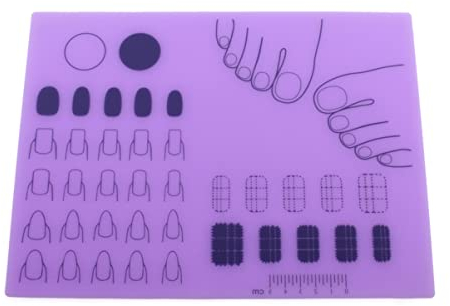 FRCOLOR Nagelwerkzeuge Nagelzubehör Formenbausatz -Kit Nailart Silikonmatte Stempelmatte Nail-Art-Matte -Matte Werkzeug Anleitung für Nagelsticker prothetische Hand Polierpad Acryl Haupt