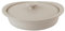 BergHOFF Balance Stone Cocotte ronde en céramique non poreuse avec couvercle Passe au four jusqu'à 240 °C Jaune clair 24,1 x 24,1 x 6,6 cm