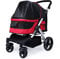 Hundebuggy für große Hunde – hält 30 kg, Reise-Tragetasche mit atmungsaktivem Oxford-Tuch – Kinderwagen aus Aluminiumlegierung – ideal für zwei Katzen