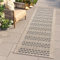 TAPISO Melissa Teppich Läufer Flur Outdoor Indoor Braun Schwarz Modern Muster Wetterfest UV-beständig Wohnzimmer Balkon Terrasse ÖKO-TEX 100 x 300 cm