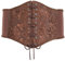 XZQTIVE Damen Schnürkorsett Gebunden Gürtel Elastisch Breites Band Waspie Korsett Taille Gürtel Bustiers Korsetts Hüftgurt für Halloween Partys, Kaffee, 73cm