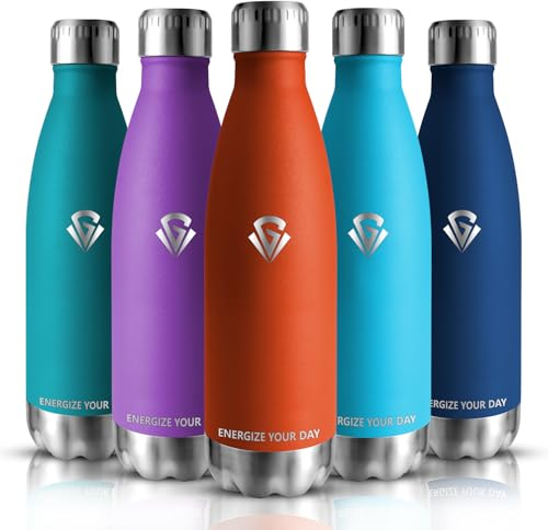 Grsta Gourde - Gourde Isotherme - 750ml - Bouteille Isotherme, Gourde Sport sans BPA, Gourde INOX Reutilisable, Bouteille d'eau pour école, Bureau, Gym