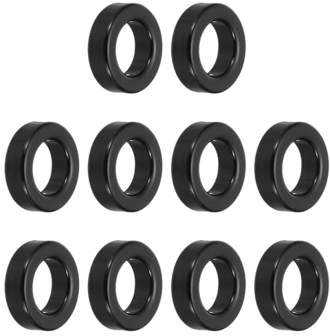 QUARKZMAN 10Stk Toroid Kern 23x36x13mm Eisen Ferrit Drosseln Ring Leistung Toroidal Trafo Stabilisierung Signal Übertragung Widerstand Elektromagnetische Interferenz Schwarz