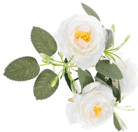 HOLIDYOYO Blumenkranz Kerzenkranz Für Hochzeitsdekoration Vintage-kerzenständer Tischdekoration Realistische Teeblumen-Simulation Partykranz Für Heimdekoration