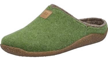 Josef Seibel Damen Pantoffeln Vinny 01,Weite G (Normal),Wechselfußbett,Filz-Pantoffeln,kuschelig warm,Herbst,Winter,grün-Kombi,39 EU