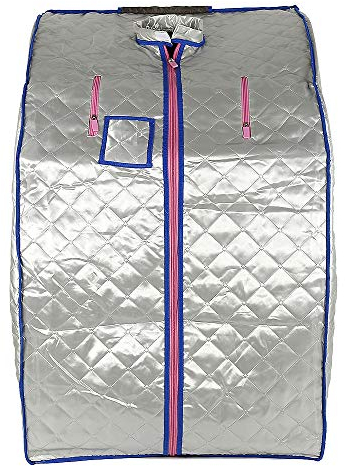 Sauna infrarouge pliable cabine à chaleur Thérapeutique Spa 1000W, Sauna Infrarouge 1 place Portable,Tente de Sauna Pliable Isolante à Quatre Couches et Générateur de Vapeur de Sauna