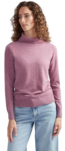Style & Republic Damen Rollkragenpullover aus 100% Kaschmir, Slim-Fit-Passform, stilvoller Premium-Cashmere-Strickpullover für Herbst und Winter, rosa M