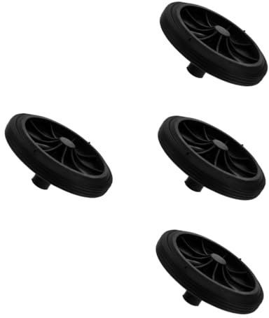MAGICLULU 4pcs Outdoor Trash Can Wheels Garbage Pail Garbage Cans Outdoor Bins An Fittings Trashcans Trash Bin Junk Cases Heavy Duty Trash Can Wheel Trash Can Wheels Replacement Rubber