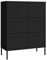QJBSAVVA Aufbewahrungsschrank Geräteschrank Spind Schrank Mehrzweckschrank - Schubladenschrank Schwarz 80x35x101,5 cm Stahl für Küche Abstellraum Büro Wohnzimmer