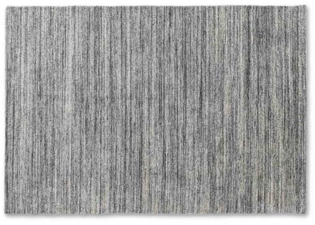 Schöner Wohnen Kollektion gemütlicher Teppich Wohnzimmer, Schlafzimmer - natürlicher Hochflorteppich - Flachgewebe langlebig - harmonische Designs - Teppich grau 70x140 cm
