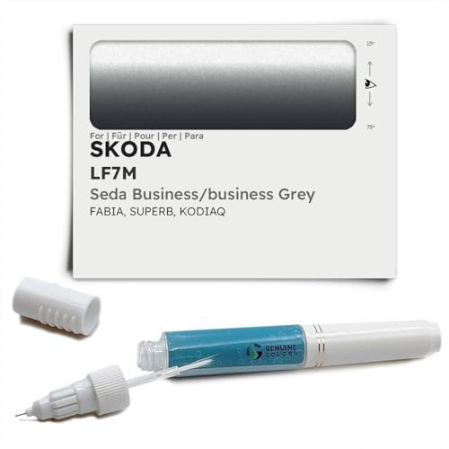 Genuine Colors Stylo de Retouche SEDA BUSINESS GREY LF7M pour SKODA Gris FABIA SUPERB KODIAQ