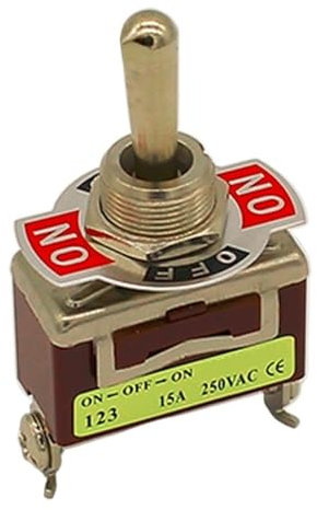 Contatti in argento Interruttore a levetta momentaneo a 3 viti, (ON) OFF (ON) *2 pz