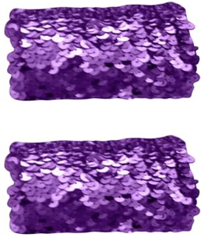 Damen Glänzend Pailletten Armstulpen Handgelenk Manschetten Glänzend Kleid Armbänder Elastisch Oversleeve Fingerlose Handschuhe Wrist Stulpen Party Karneval Cosplay Kostüm Zubehör (Lila-1)