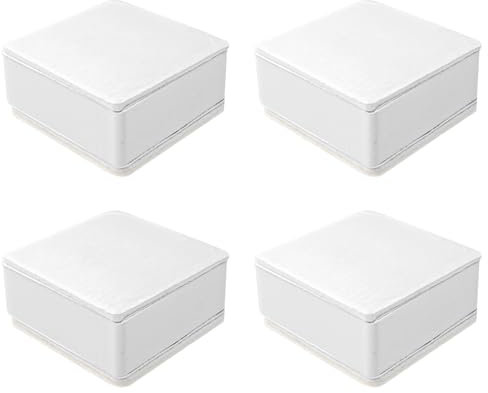 SyiXute 4 Pezzi Rialzi per Mobili in Acciaio Piedini,Autoadesive Alzata per Mobili Alti 3 cm,Quadrati Alzate per Divano,6 cm Diametro per Il Letto,Divano,Mobile Aumento di Altezza