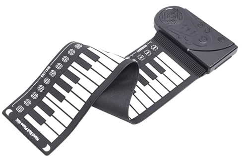 Roll-Piano Mit 49 Tasten, Tragbares Elektrisches Hand-Roll-Piano Mit Lautsprecher, 16 Töne, 10 Rhythmen, 6 Demo-Songs, Flexibles Silikonklavier Für Anfänger
