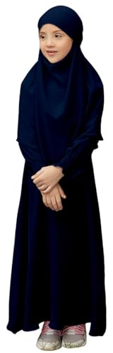 Chanpning Gebetskleidung für Kinder, Mädchen Muslim Kleider, Lange Ärmel Abaya Mit Hijab, Islam Kleidung Frauen, Damen Muslimische Kleid Set, Gebetskleid Jilbab Khimar Ramadan