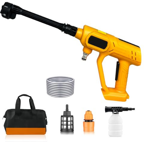 Cordless Pressure Washer 6-in-1 Nozzle,Compatible with Dewalt 20V Battery,Portable Pressure Washer,for Car/Floor/Garden Cleaning & Watering (No Battery)