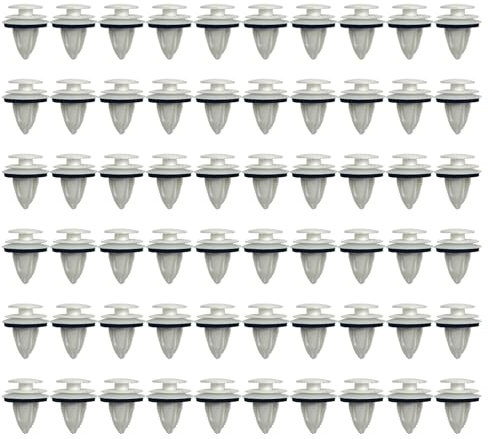 ZWWOGE 60 piezas Grapas Coche Paneles de Puerta,Coches Clips Remache de Plastico,Remaches plastico coche,Clips de Sujeción para Automóviles con Anillo de Sellado,Grapas plastico coche