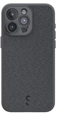 ShiftCam Fabric Camera Case Compatible with iPhone 15 | Built-in Lens Mount | Magnetic-Case | Shoot Stunning Photos Instantly (iPhone 15 Series, iPhone 15 Pro) Dark Grey