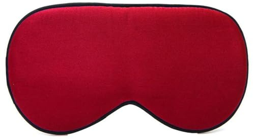 Schlafmaske Kinder, Maulbeerseide, Verstellbar, Lichtundurchlässige | Seidenweiche Augenmaske mit Kopfband, Lichtundurchlässige Schlafbrille Schützt Zuverlässig vor Helligkeit (Rot)