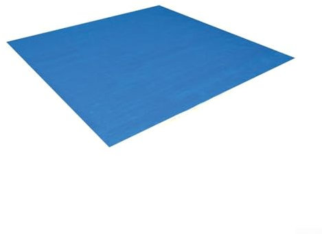 Schwimmbad-Bodenabdeckung, blaue PE-Material-Schutzmatte, für oberirdische Pool-Bodenschutz, Feuchtigkeitsmanagement, Außenbereich (3,96 x 3,96 m)