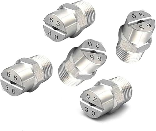 Flat Fan Spray Tip, 5pcs Stainless Steel Flat Fan High Pressure Washer Spray Tip(3/8 (Hole Diameter 3.6mm))