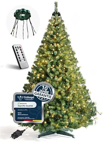 Weihnachtsbaum mit Beleuchtung 180 cm - Praktisch, Preiswert, Festlich - Mehr Weihnachtszauber zu Hause mit künstlichem Weihnachtsbaum, Tannenbaum künstlich – 10 Jahre Garantie aus Menz
