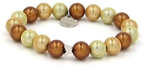 Ella in Love PARIS Perlenarmband Damen mit hochwertig handgefärbten 3D-Acrylperlen, elastischem Gummifaden und Schmetterlingsanhänger
