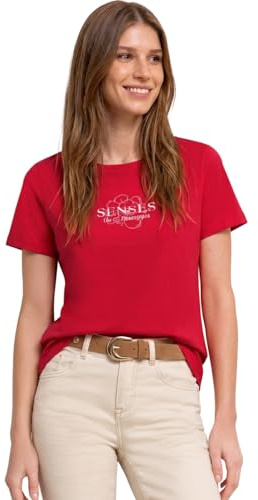 Street One T-Shirt mit Wording Artwork Salsa red 40
