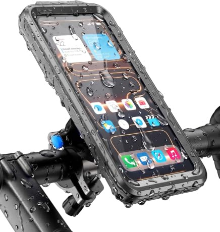 Cozycase Anti-Diebstahl-1S-Kn. Wasserdicht Stoßfest Handyhalterung Fahrrad | Motorrad Lenker Bike MTB Für iPhone 17 16 15 14 13 12 Pro Mini Samsung Galaxy S26 S25 S24 S23 S22 S21 Plus A16 A17 Klein