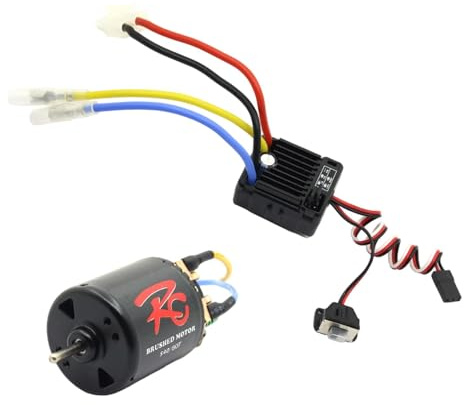 MagiDeal Kit moteur à balais 540 avec variateur électronique 60A - Installation facile - Pièce de rechange professionnelle pour voiture/camion RC /10, 80t