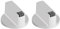 1 Par 6mm Interruptor de Control de Cooktop de Aleación de Zinc de Acero Inoxidable patra Cocina Gas Horno Metal Socialme-EU