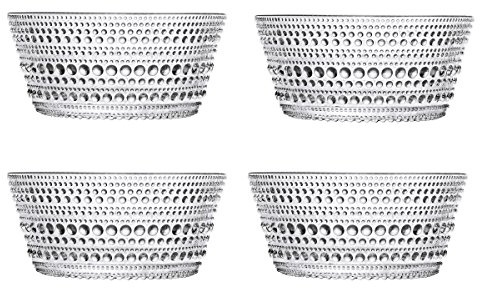 iittala Kastehelmi Dew Drop Glasschüsseln, transparent, 4 Stück